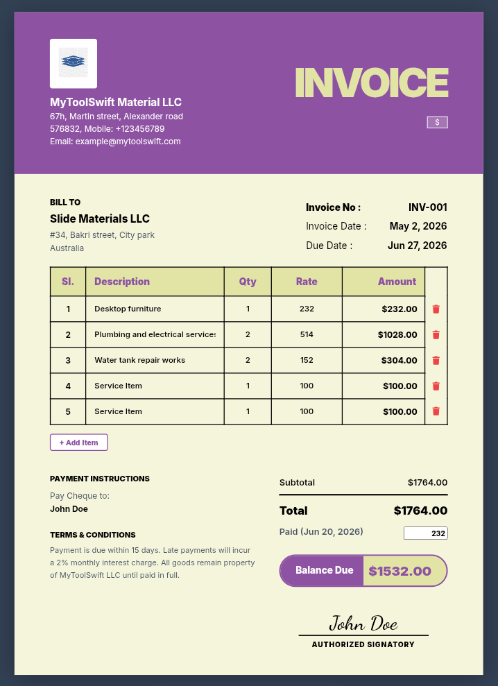 Template 5 Preview